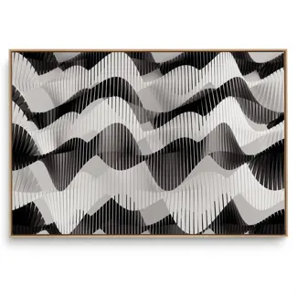 Quadro Decorativo Abstrato Relevo P e B