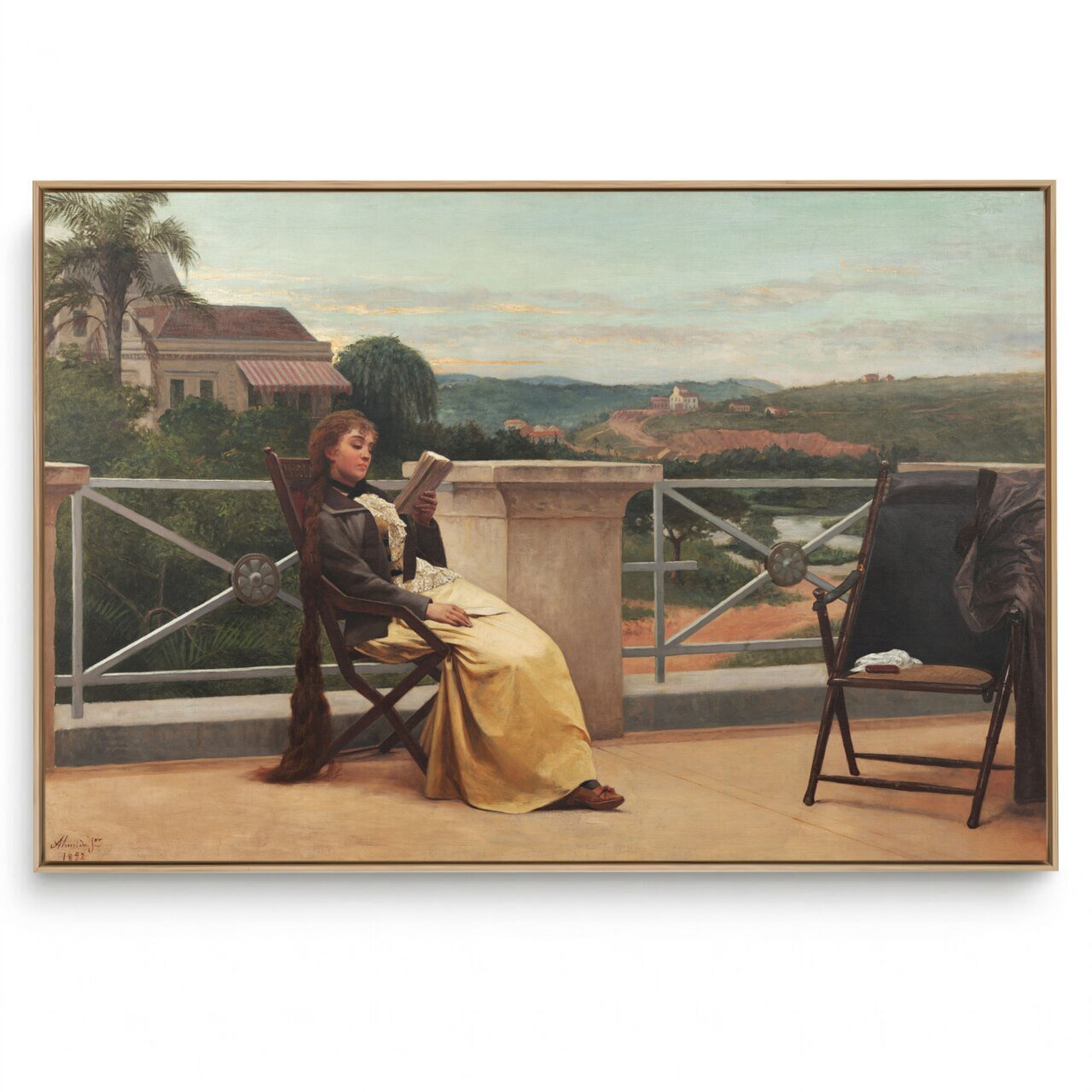 Quadro Decorativo Reprodução Pintores - Almeida Junior - Leitura