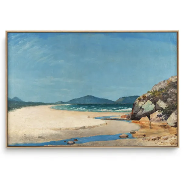 Quadro Decorativo Reprodução Pintores - Almeida Junior - Marinha, Guarujá