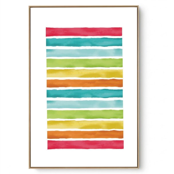 Quadro Decorativo Abstrato Listra Color