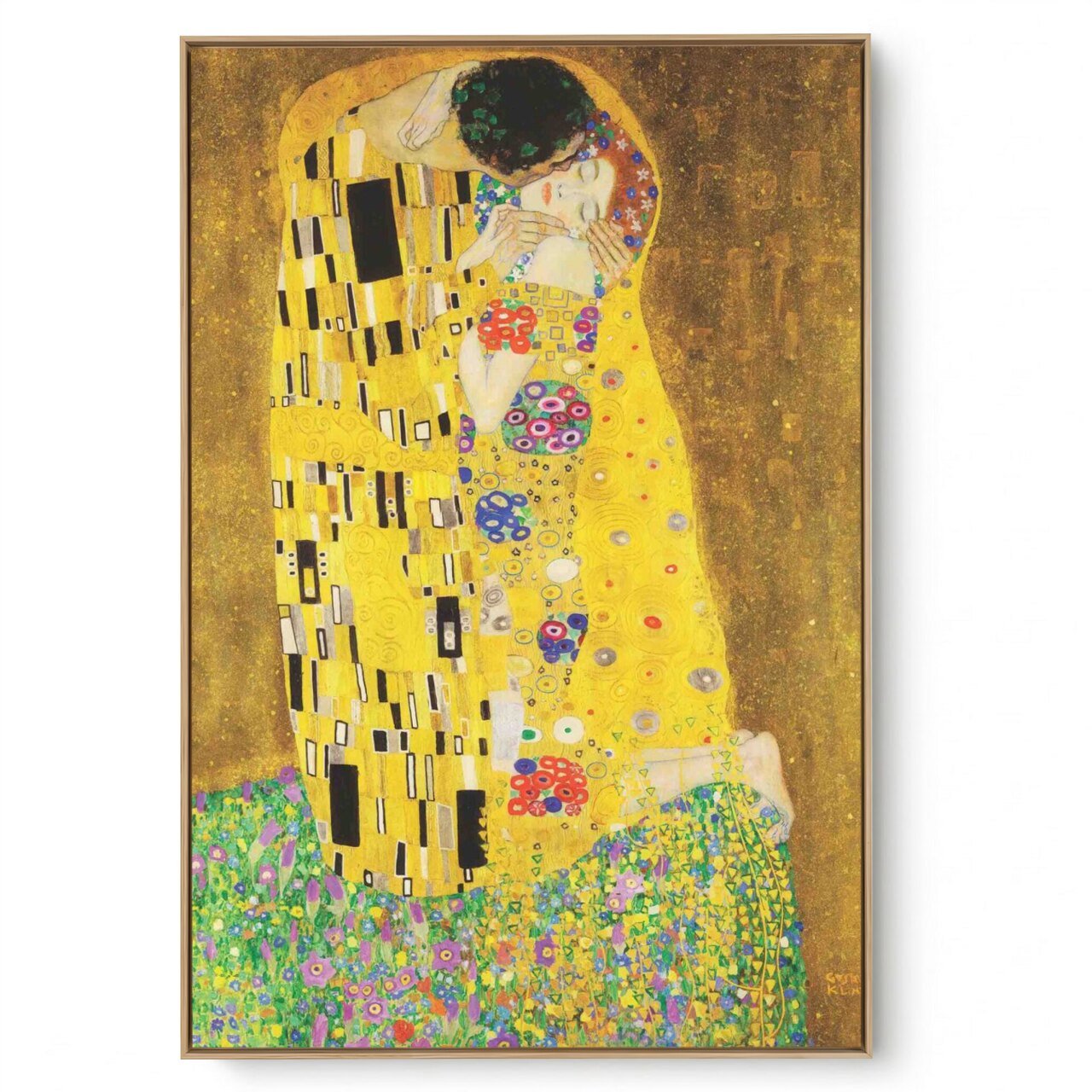 Quadro Decorativo Reprodução Pintores -  Klimt - O Beijo 
