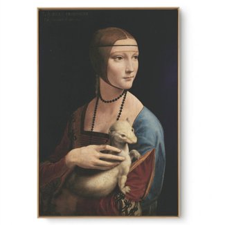 Quadro Decorativo Reprodução Pintores - Leonardo da Vinci - A Dama do Arminho