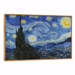 Quadro Decorativo Reprodução Pintores - Van Gogh A Noite Estrelada