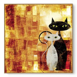Quadro Decorativo Animais Gatos Vintage