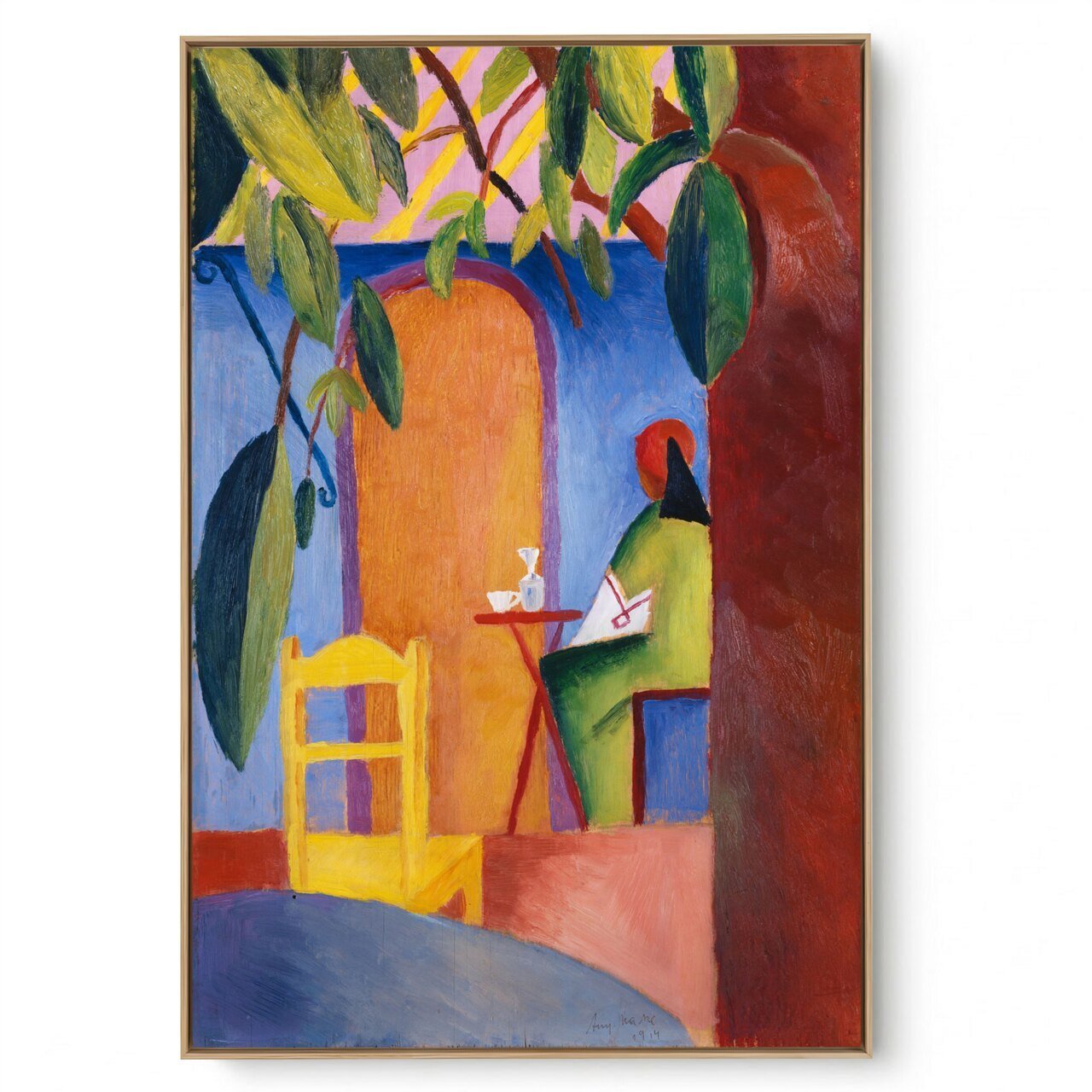 Quadro Decorativo Reprodução Pintores - August Macke - Turkish Cafe