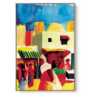 Quadro Decorativo Reprodução Pintores - August Macke - Market in Algiers