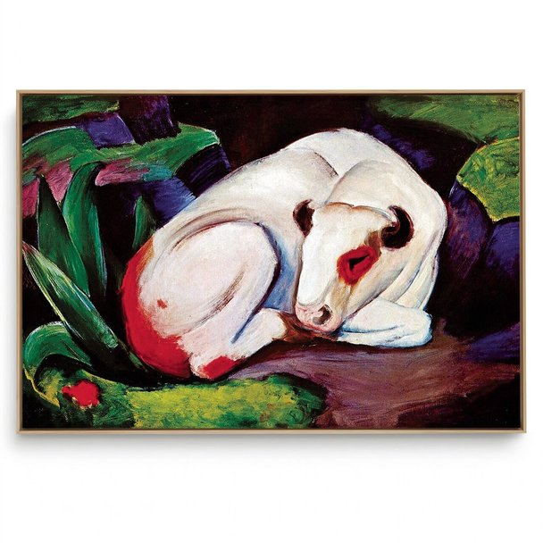Quadro Decorativo Reprodução Pintores - Franz Marc - The Bull