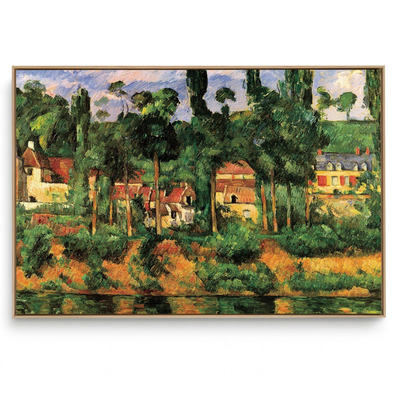 Quadro Decorativo Reprodução Pintores - Paul Cézanne - Le château de médan 