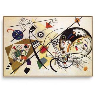 Quadro Decorativo Reprodução Pintores - Kandinsky Linha Transversal