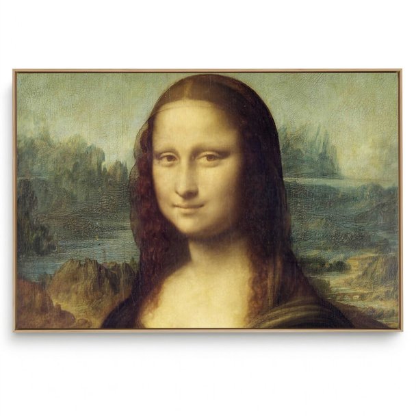 Quadro Decorativo Reprodução Pintores - Leonardo da Vinci - Mona Lisa Horizontal