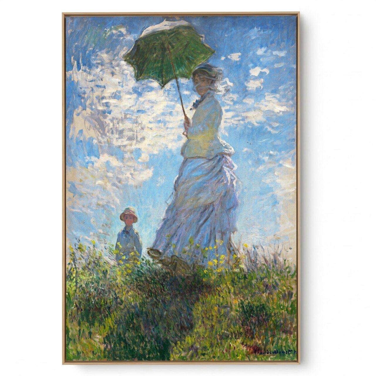 Quadro Decorativo Reprodução Pintores -  Claude Monet - Mulher com Sombrinha