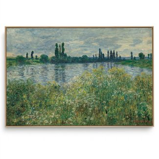 Quadro Decorativo Reprodução Pintores - Claude Monet - Banks of the Seine