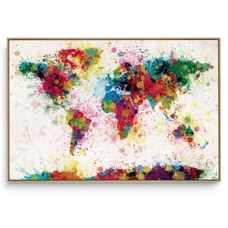 Quadro Decorativo Mapas Mapa Mundi Tinta