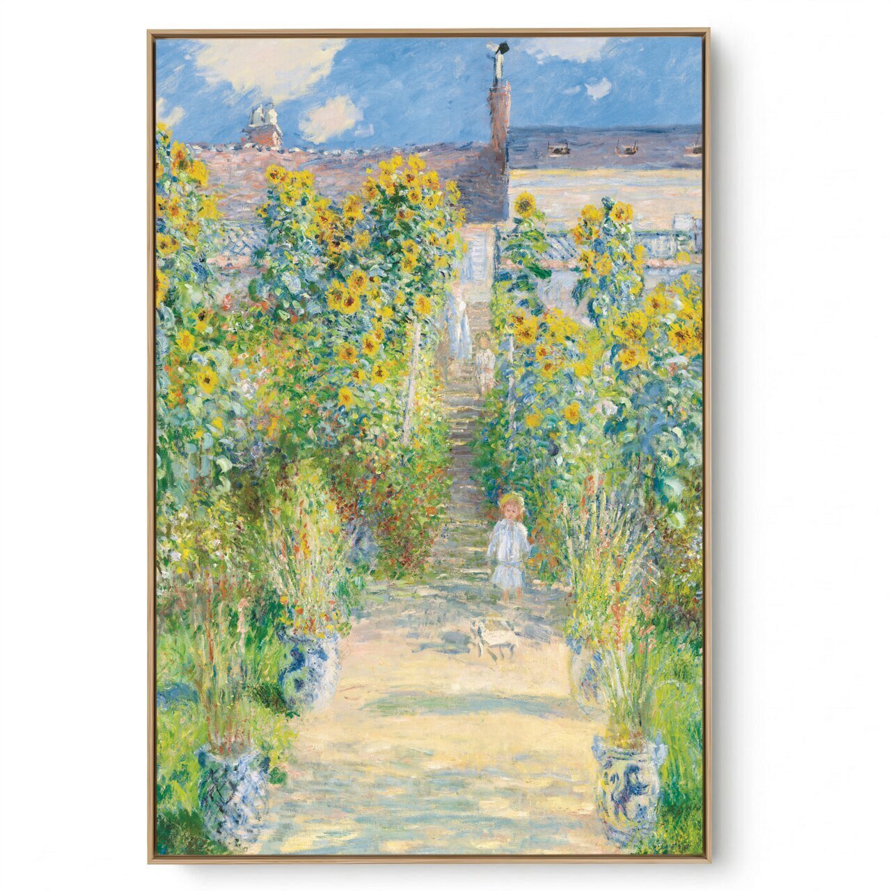 Quadro Decorativo Reprodução Pintores -  Claude Monet - The Artist´s Garden at Vétheuil