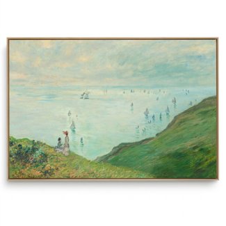Quadro Decorativo Reprodução Pintores - Claude Monet - Cliffs at Pourville
