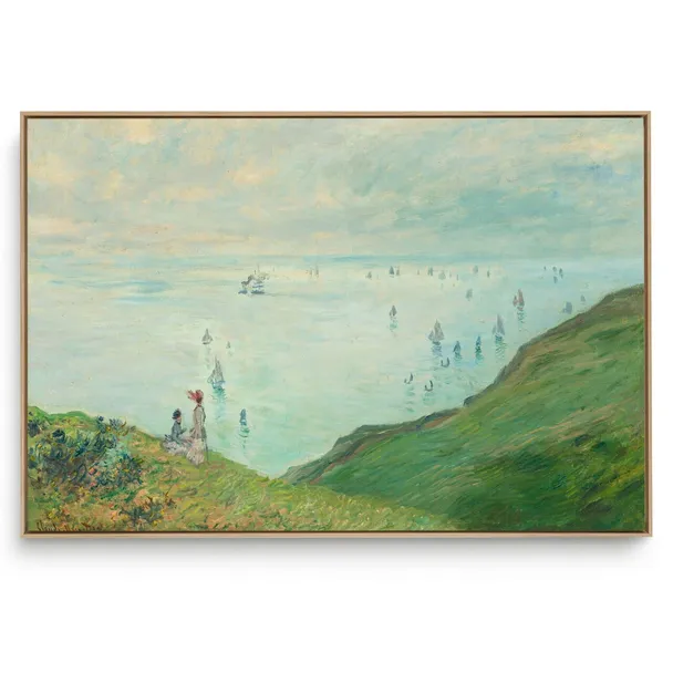 Quadro Decorativo Reprodução Pintores - Claude Monet - Cliffs at Pourville