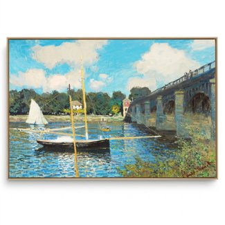 Quadro Decorativo Reprodução Pintores - Claude Monet - Ponte em Argenteuil