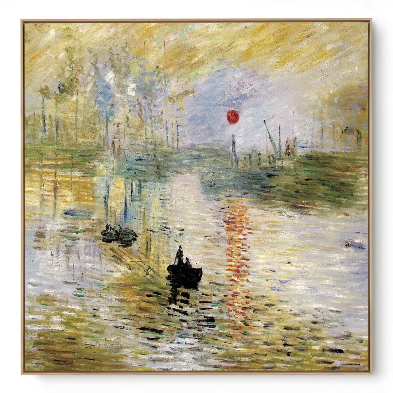 Quadro Decorativo Reprodução Pintores - Claude Monet - Nascer do Sol