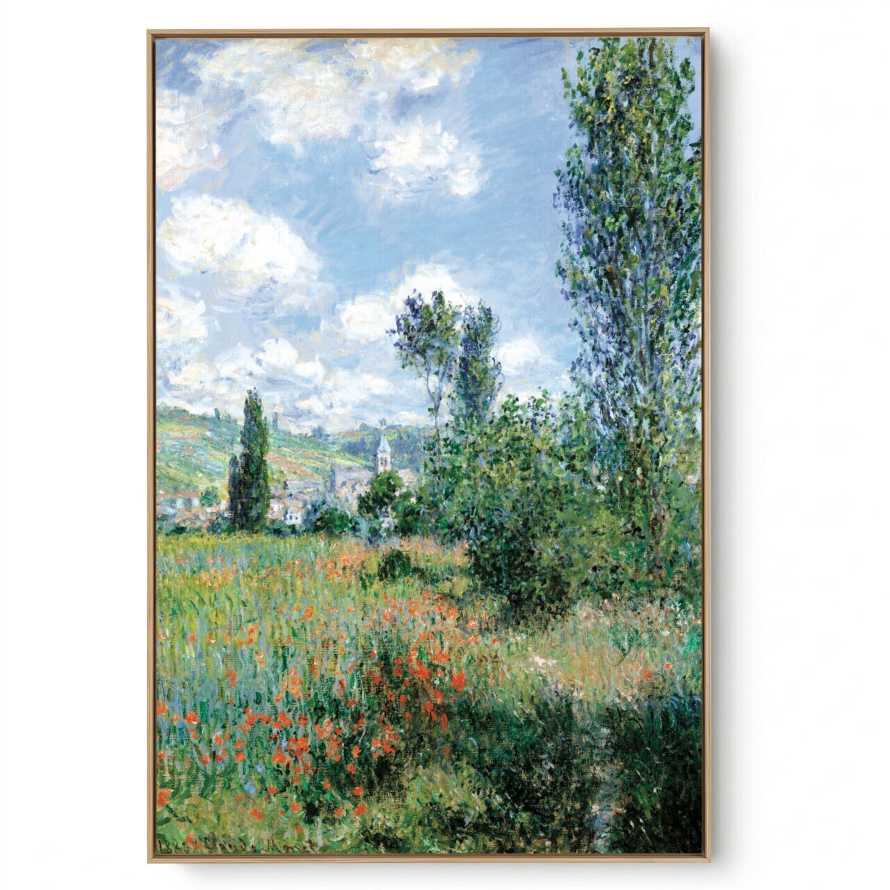 Quadro Decorativo Reprodução Pintores - Claude Monet - Vista de Vétheuil