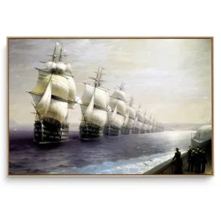 Quadro Decorativo Reprodução de Pintores - Ivan Aivazovsky - A Frota do Mar Preto