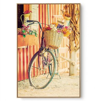 Quadro Decorativo Paisagem Bicicleta