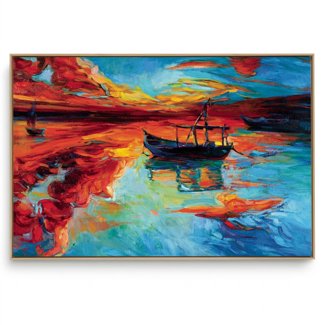 Quadro Decorativo Paisagem Barco