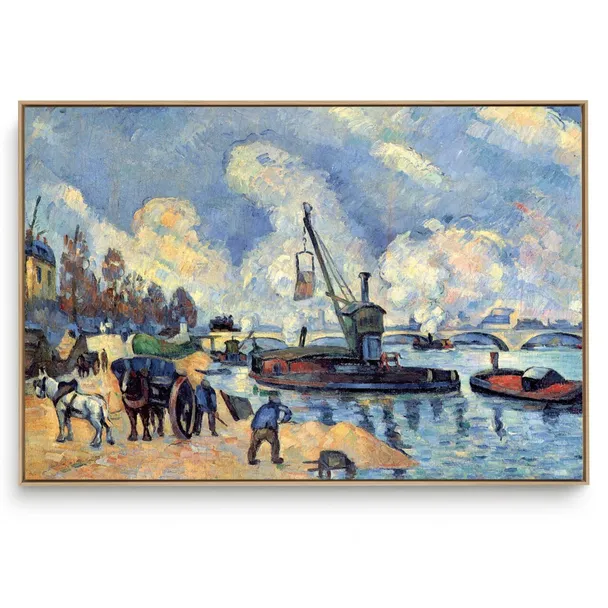 Quadro Decorativo Reprodução Pintores - Paul Cézanne - The Seine at Bercy