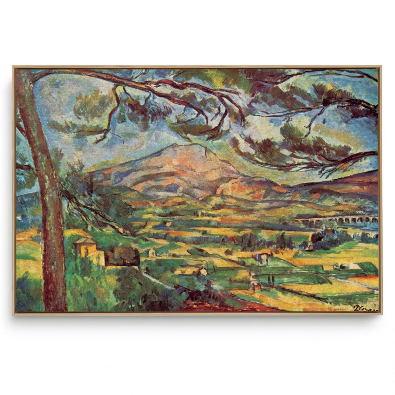 Quadro Decorativo Reprodução Pintores - Paul Cézanne - Mont Sainte-Victoire with Large Pine