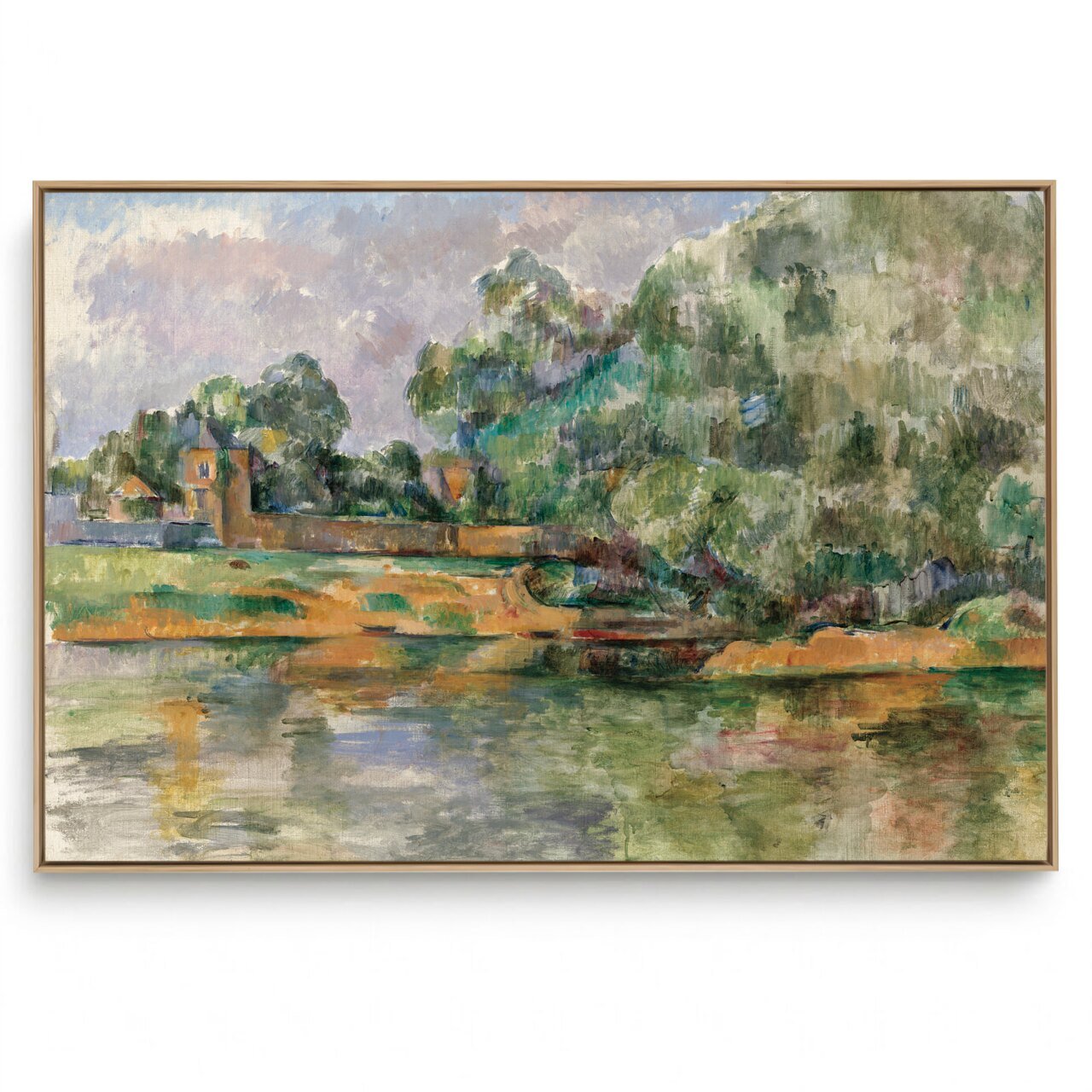 Quadro Decorativo Reprodução Pintores -  Paul Cézanne - Banks of the Seine at Médan