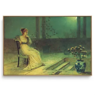 Quadro Decorativo Reprodução Pintores - Atkinson - Maria no Terraço