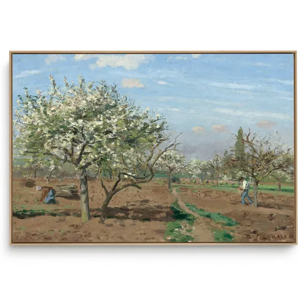 Quadro Decorativo Reprodução Pintores - Camille Pissarro -Ochard In Bloom
