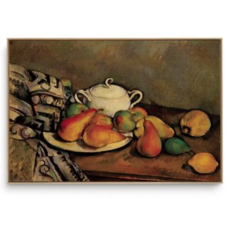 Quadro Decorativo Reprodução Pintores - Paul Cézanne - Still Life with Sugar Basin and Fruit