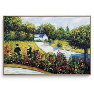 Quadro Decorativo reprodução Pintores - RENOIR - Jardim de Rosas em Wargemont