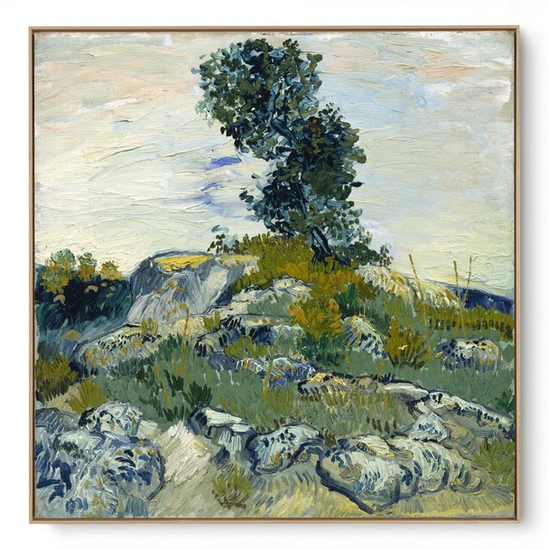 Quadro Decorativo Reprodução Pintores - Van Gogh - As Pedras