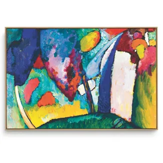 Quadro Decorativo Reprodução Pintores - Kandinsky - The Waterfall 1909