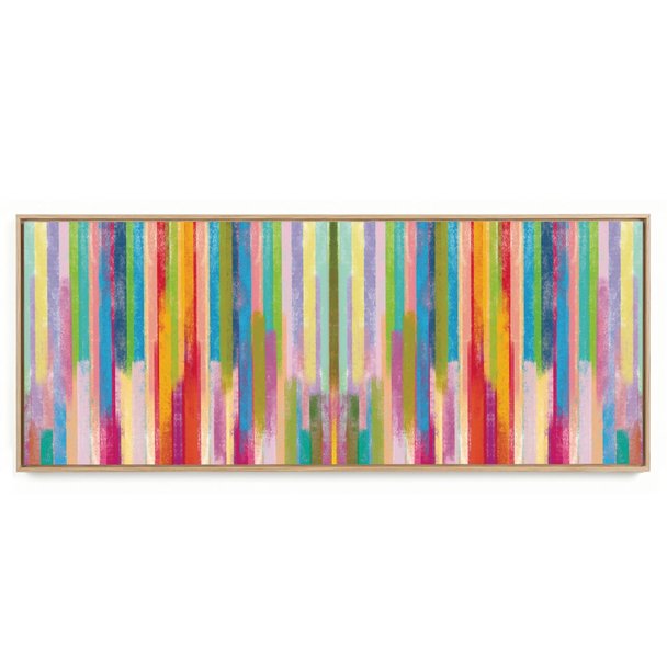 Quadro Decorativo Abstrato Panorâmico Line Color