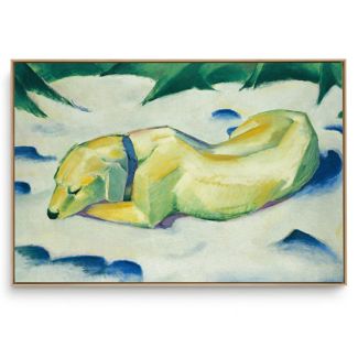 Quadro Decorativo Reprodução Pintores - Franz Marc - Dog Lying in the Snow