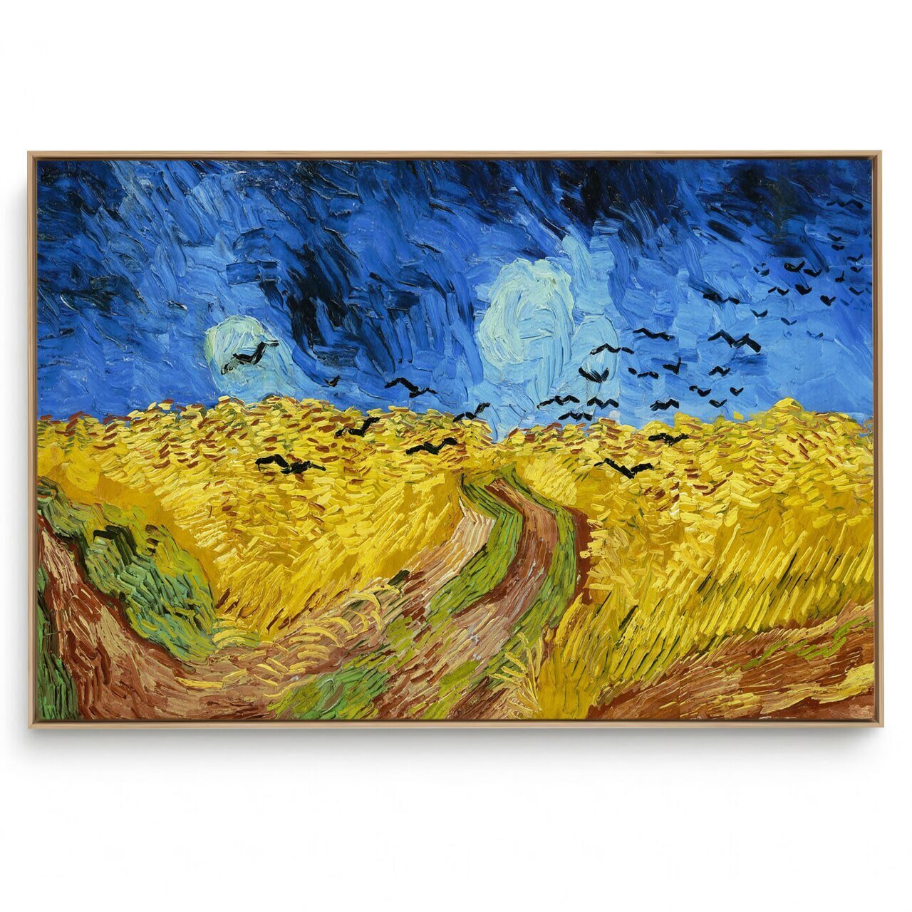 Quadro Decorativo Reprodução - Van Gogh - Campo de Trigo com Corvos