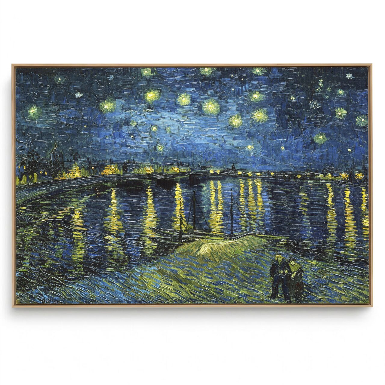 Quadro Decorativo Reprodução Pintores - Van gogh Noite Estrelada Sobre o Ródano