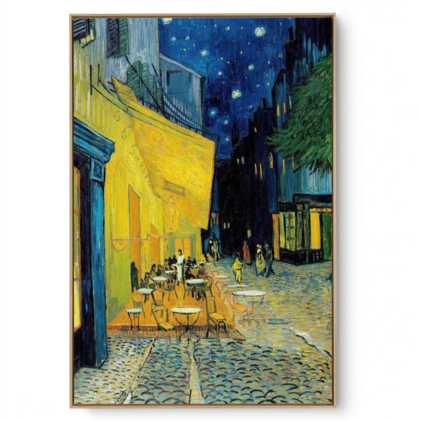 Quadro Decorativo Reprodução Pintores Van Gogh - Terraço do Café à Noite