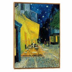 Quadro Decorativo Reprodução Pintores Van Gogh -  Terraço do Café à Noite