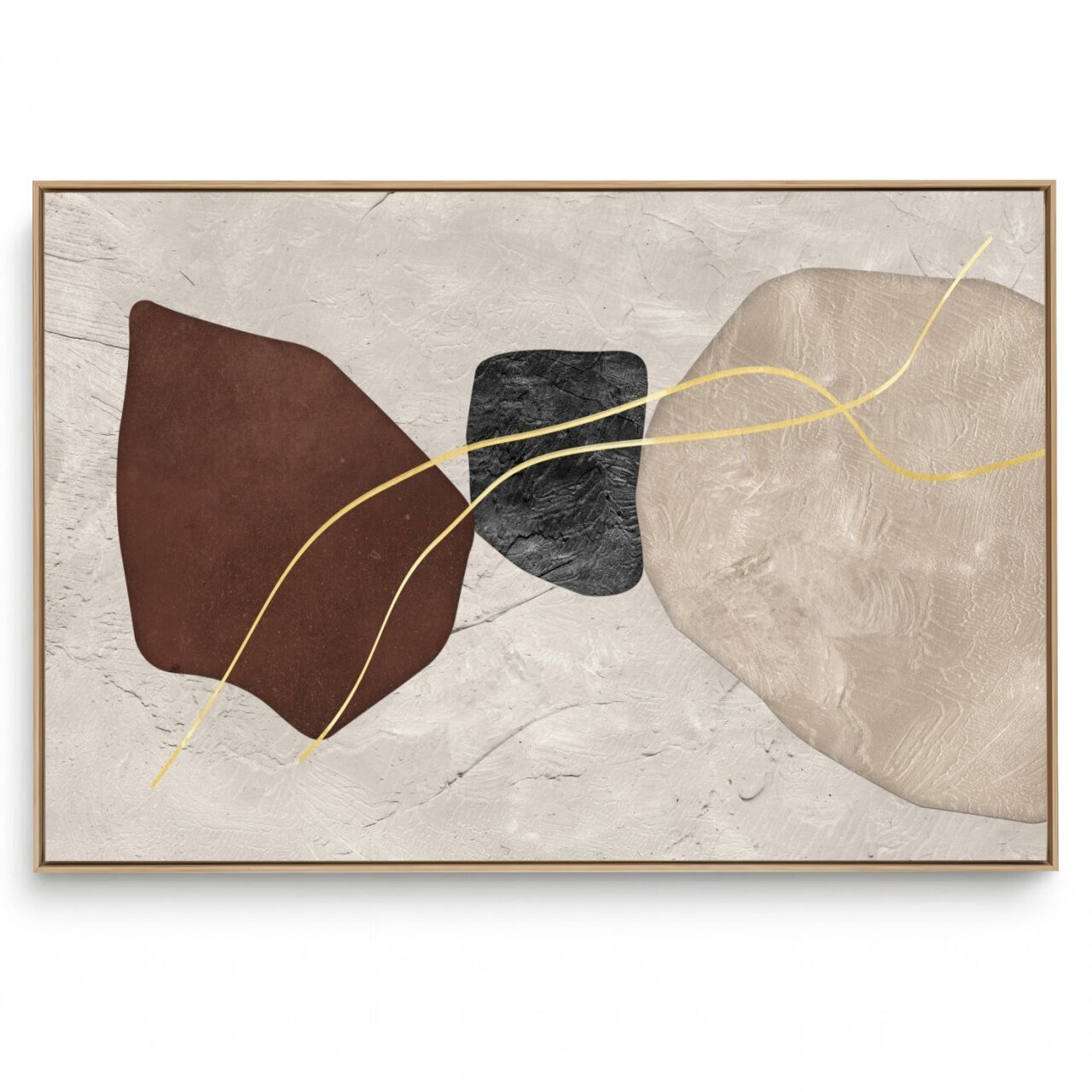 Quadro Decorativo Abstrato Horizontal Textura Orgânica I