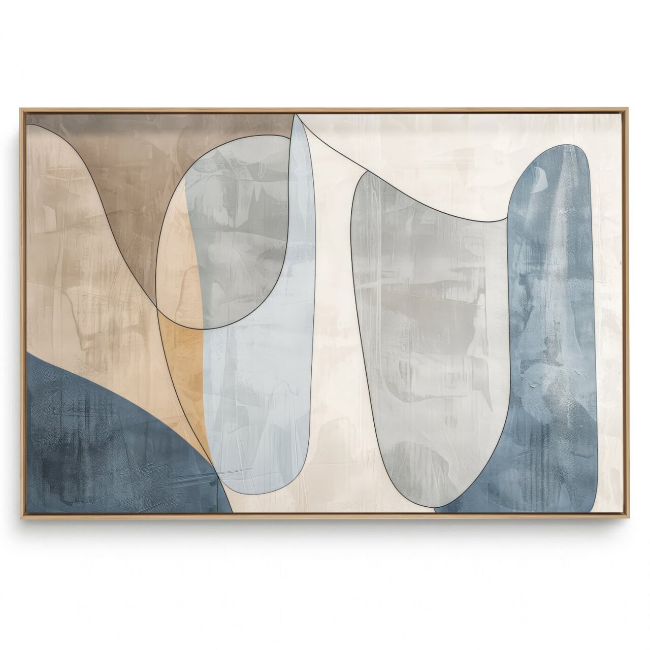 Quadro Decorativo Abstrato Horizontal Textura Orgânica V