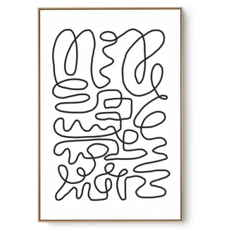 Quadro Decorativo Abstrato P e B I
