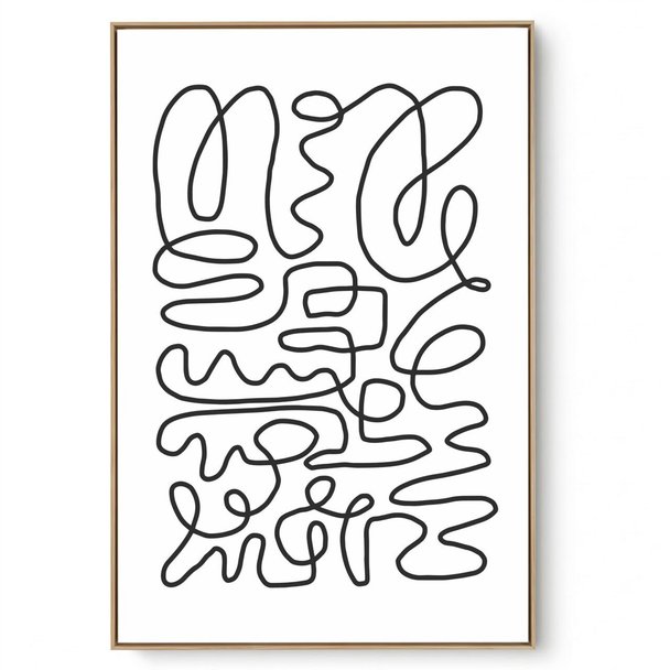 Quadro Decorativo Abstrato P e B I