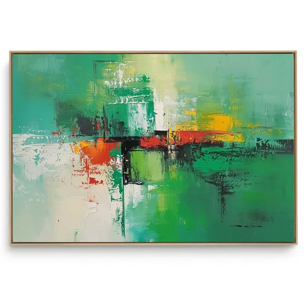 Quadro Decorativo Abstrato Verde II