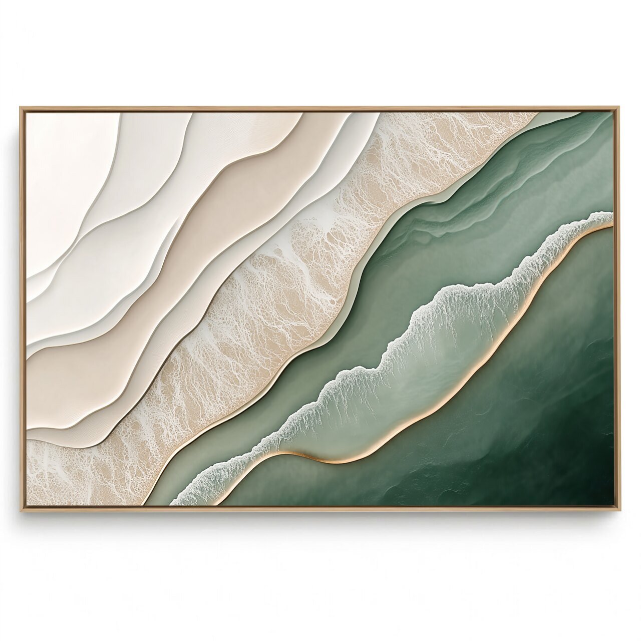 Quadro Decorativo Abstrato Verde Mar II