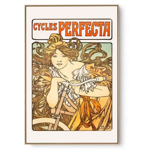 Quadro Decorativo Reprodução Pintores Alphonse Mucha - Cycles