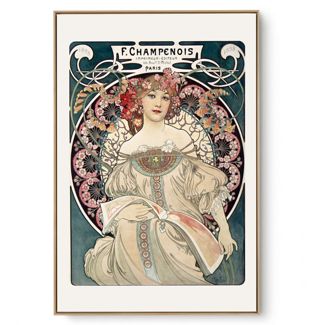 Quadro Decorativo Reprodução Pintores Alphonse Mucha - Champenois