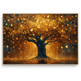Quadro Decorativo Árvore Da Vida Dourada I